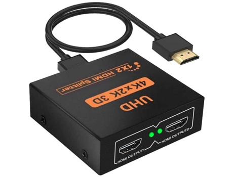 Adaptador Divisor Hdmi 1 en 2 Salida 3D 4K 1080P CHRONUS HDMI1215-Y22 Negro