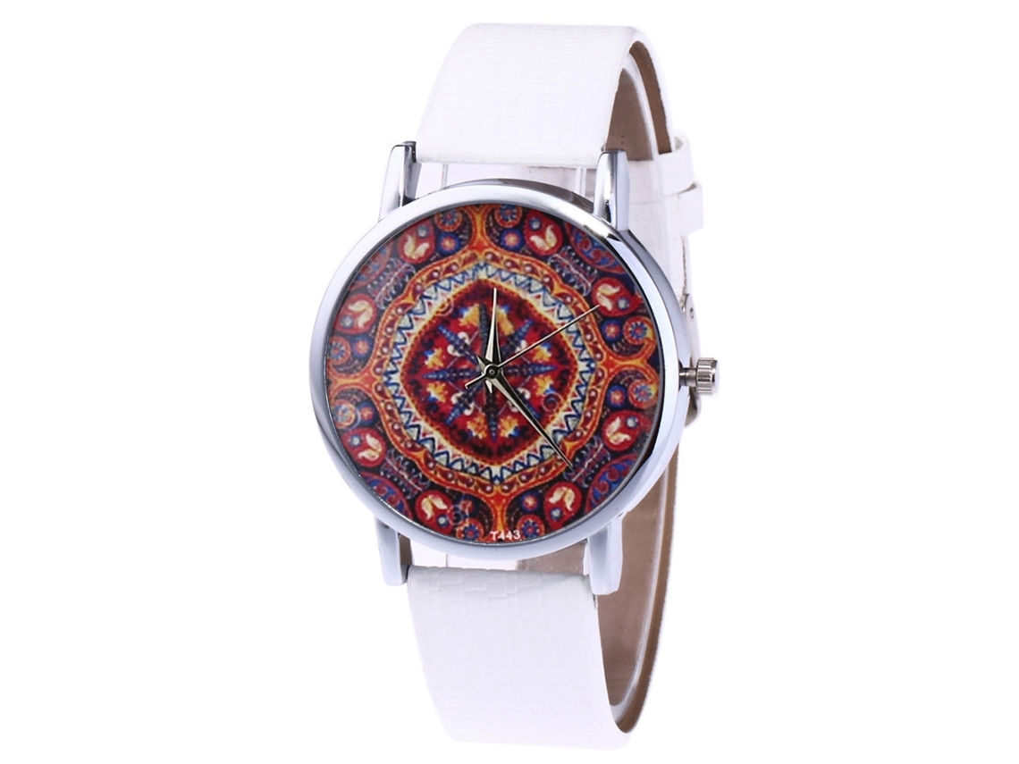 Reloj De Pulsera Analógico De Cuarzo Con Correa De Pu Para Mujer, Regalo Para Enamorados, Blanco.