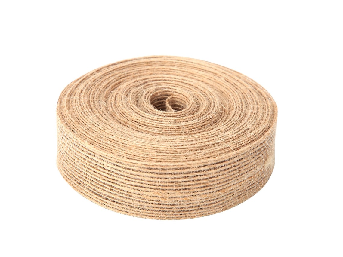 Cinta de yute de 10 m para decoración de bodas y eventos familiares.