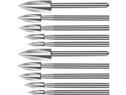 Juego De 10 Brocas De Acero Blanco Para Madera De 3/4/5/6/8 Mm Para Grabado Y Tallado.