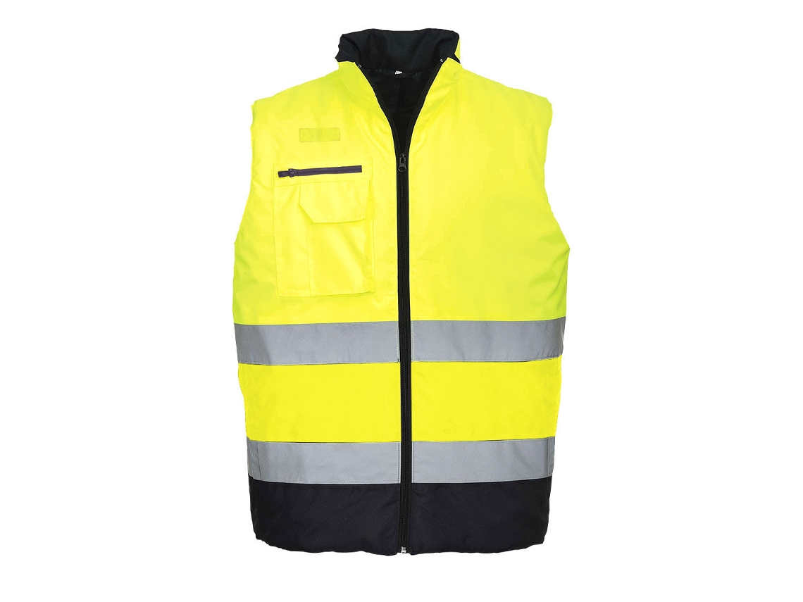 Chaleco De Calor De Alta Visibilidad Contrast Para Tu Comodidad Amarillo Marino / Xl