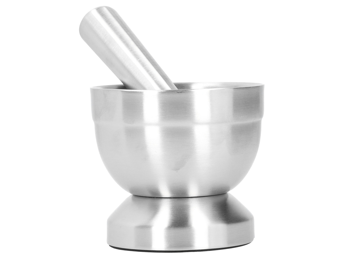 Juego de mortero y maja de acero inoxidable para cocina