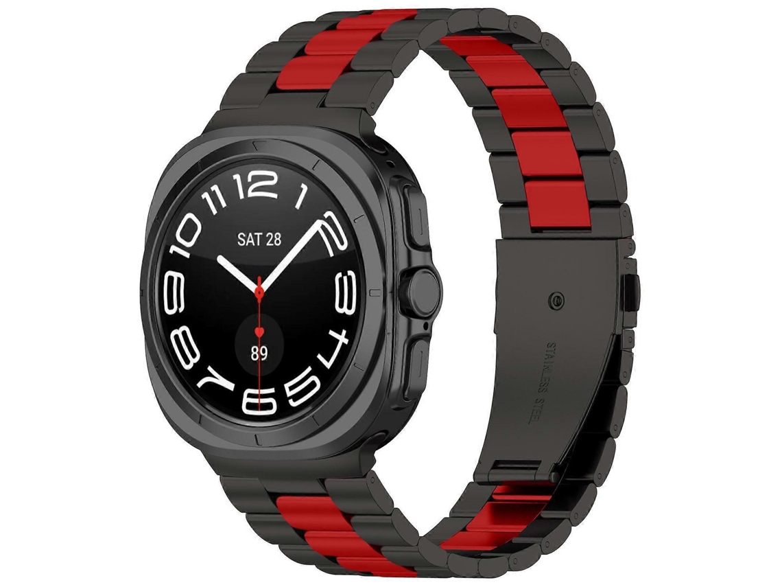 Pulsera de acero inoxidable con tres cuentas y herramienta para quitarla, compatible con Samsung Galaxy Watch 8 de 40/44 mm.