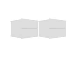 Juego de 2 mesitas de noche de madera blanca MAISON EXCLUSIVE 40x30x30 cm
