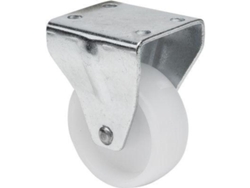 Rueda fija 17zr40-bp plastico blanco eje liso ALEX
