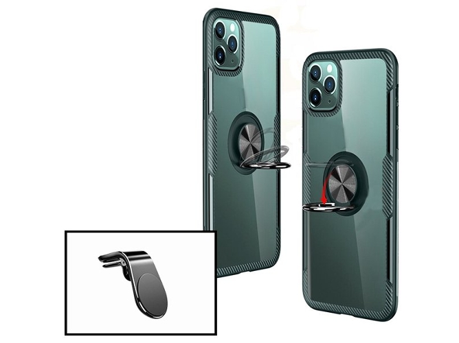 Kit Funda y Soporte Magnético Coche iPhone XS Max 3x1 Clear Armor