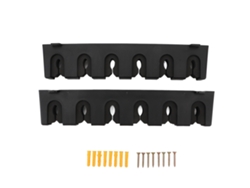 Soporte Horizontal De Pared Para Cañas De Pescar Con Capacidad Para 6 Cañas, Con Sujeción Segura Mediante Espuma Suave.