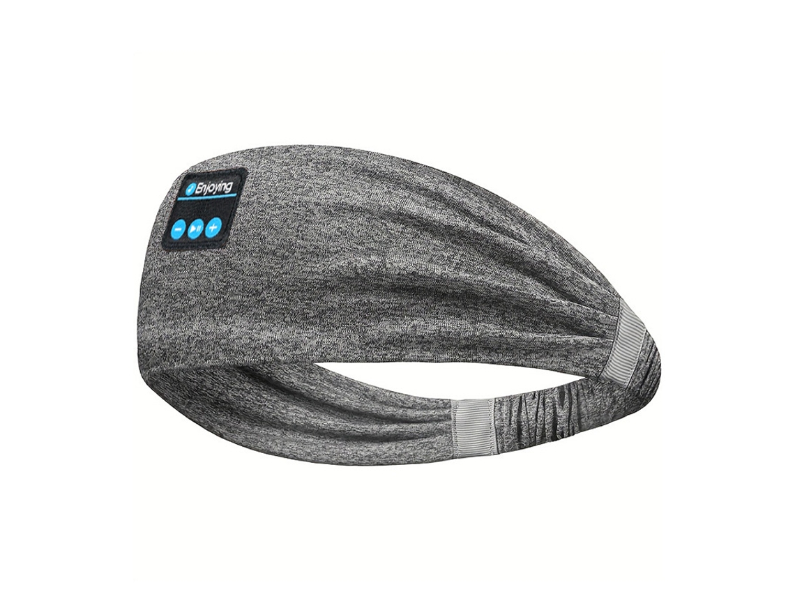 Auriculares Deportivos Bluetooth (grises) Con Diadema Elástica, Máscara Para Dormir Inalámbrica Con Control De Volumen Usb