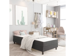 Estructura De Cama Box Spring Tela Gris 90x200 Cm
