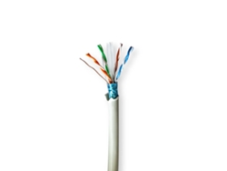NEDIS Cable Cat6 Bobina Sólida F/Utp Cobre Puro 100 0 M Interior Redondo Lszh Gris