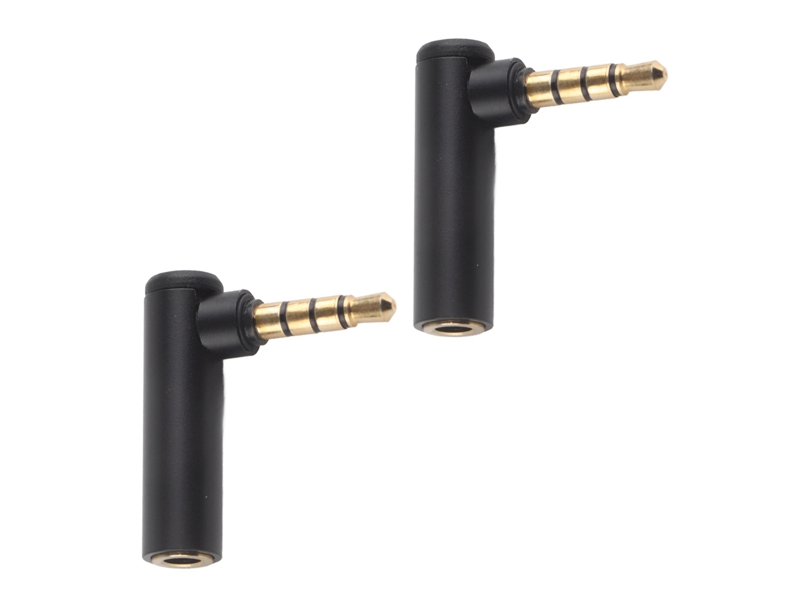 Adaptadores De Audio De 3,5 Mm Macho A Hembra Con Ángulo De 90 Grados Para Auriculares De Teléfono Móvil/coche