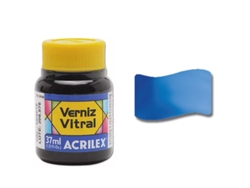 ACRILEX Barniz Vidriera 37Ml Azul Vivo 597
