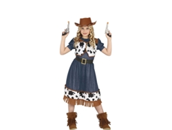 Disfraz de Niña GUIRCA Cowgirl con Vestido Estampado  (7 - 9 años)