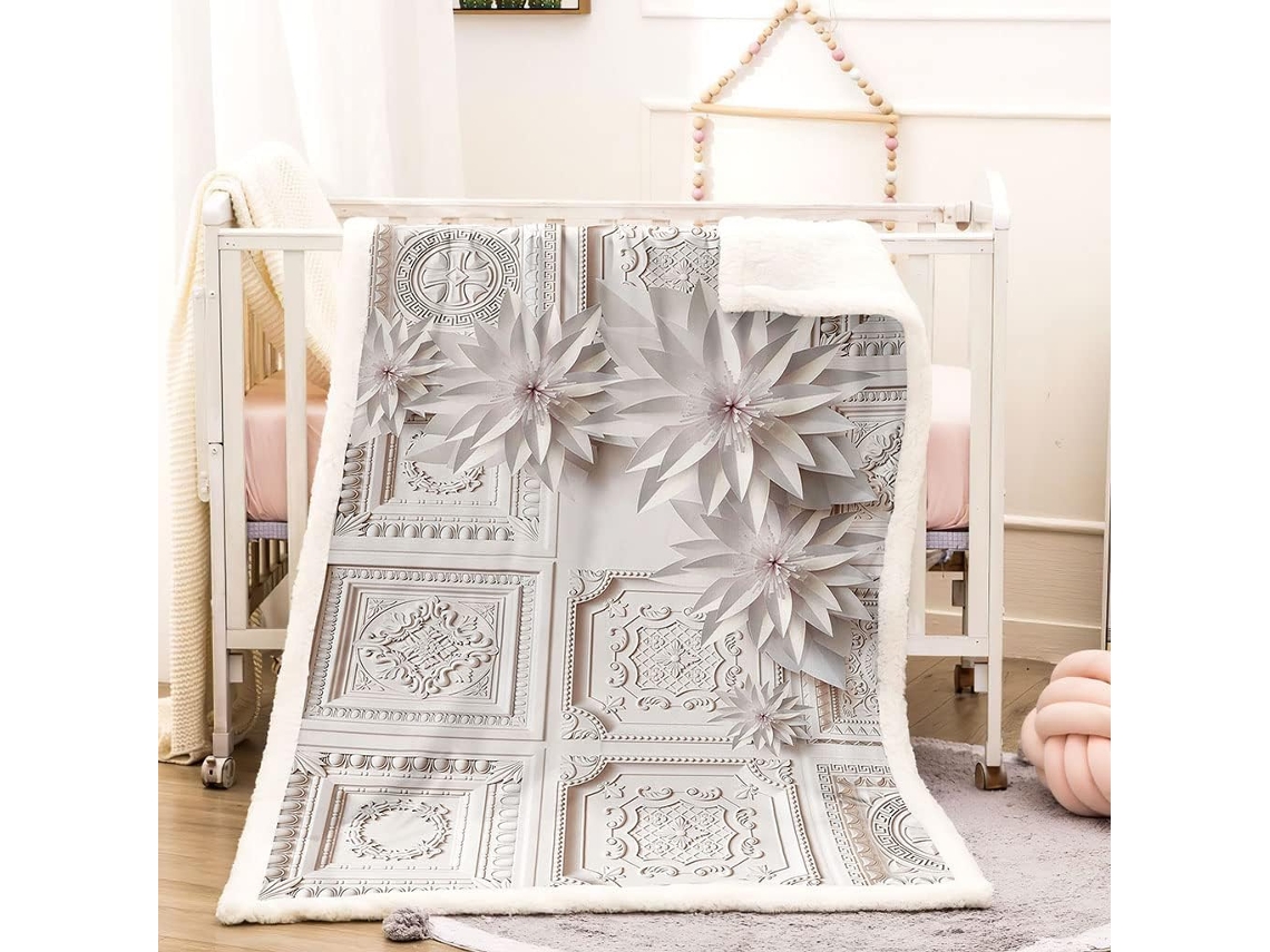 Microfibra Blanca Cama Adultos Niños Color 150 X Cm 150x150cm