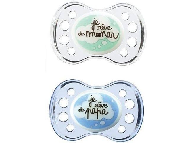 Pack 2 Chupetes DODIE + 6 meses Silicón