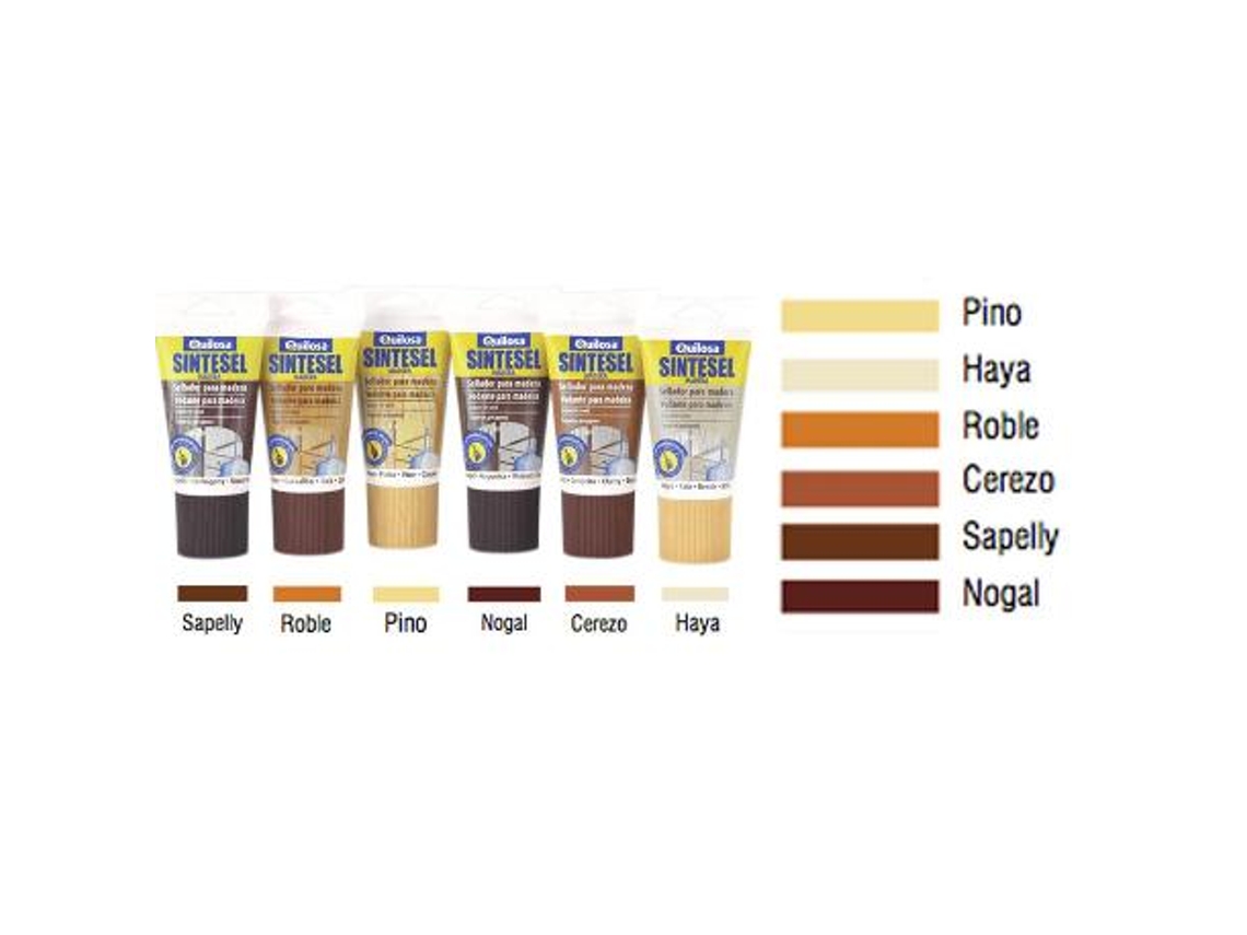 Quilosa sintesel madera tubo 125ml nogal 12203