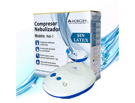 Nebulizador MOBICLINIC Neb-1 Mini Nebulizador Inhalador De Aerosol Respiratorio Inhalador Para Adultos Y Niños Blanco Y Azul