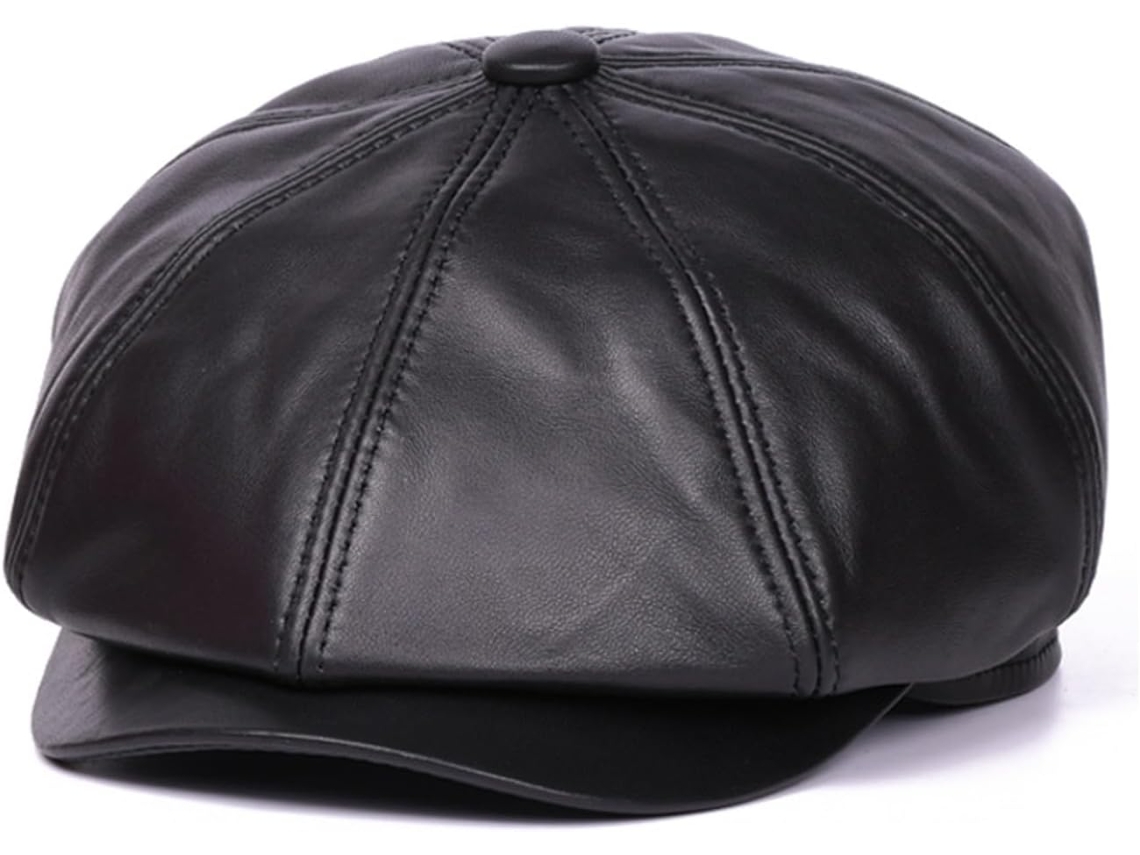 Boina Estilo Newsboy De Piel De Cordero Para Hombre Y Mujer, Unisex, De Piel Auténtica, Británica.