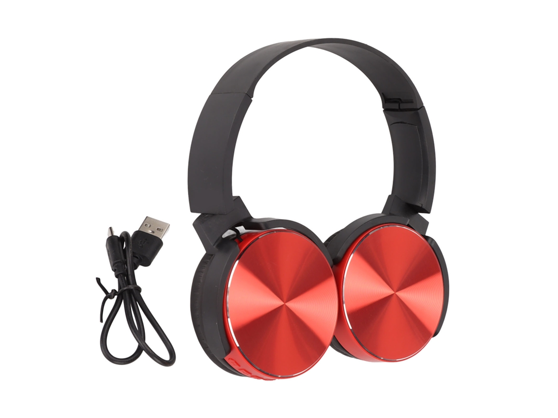 Auriculares Bluetooth 450bt Con Subwoofer Inalámbrico Ajustable, Multifuncionales, Para Juegos - Rojo