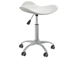 Silla de oficina de cuero sintético blanco