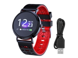 Pulsera Inteligente (monitoreo De Frecuencia Cardíaca, Monitoreo De Sueño) Cv08c Modo Deportivo Completo Pulsera Deportiva Anti-pérdida Marco Negro + Gel Negro-rojo