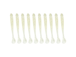 Ar41 10pcs Cebo Artificial Gusano Suave Cola T 75mm Para Pesca Accesorios Plata