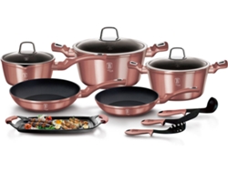 Batería de Cocina BERLINGER HAUS I-Rose Rosa (12un)