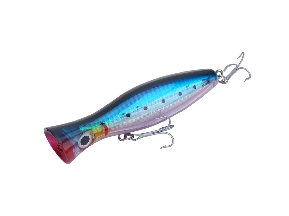 2026rebe-lures De Pesca Popper Bait Similares A La Vida Con Anzuelo Triple (purpuraazul)