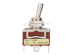 5 Interruptores De Palanca On De 12 Mm, 3 Pines, 2 Posiciones, 15 A, 250 V, Modelo 1121 Spdt