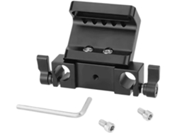 Placa De Montaje Para Cámara, Base Para Trípode, Con Abrazadera De Doble Varilla Integrada De 15 Mm.