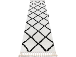 Alfombra DYWANY LUSZCZOW Berber Cross (Blanco - 70 x 300 cm - Polipropileno)