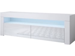 Mueble TV MÓVEIS BONITOS Aker (140x35x50.5 cm - Blanco - Melamina)