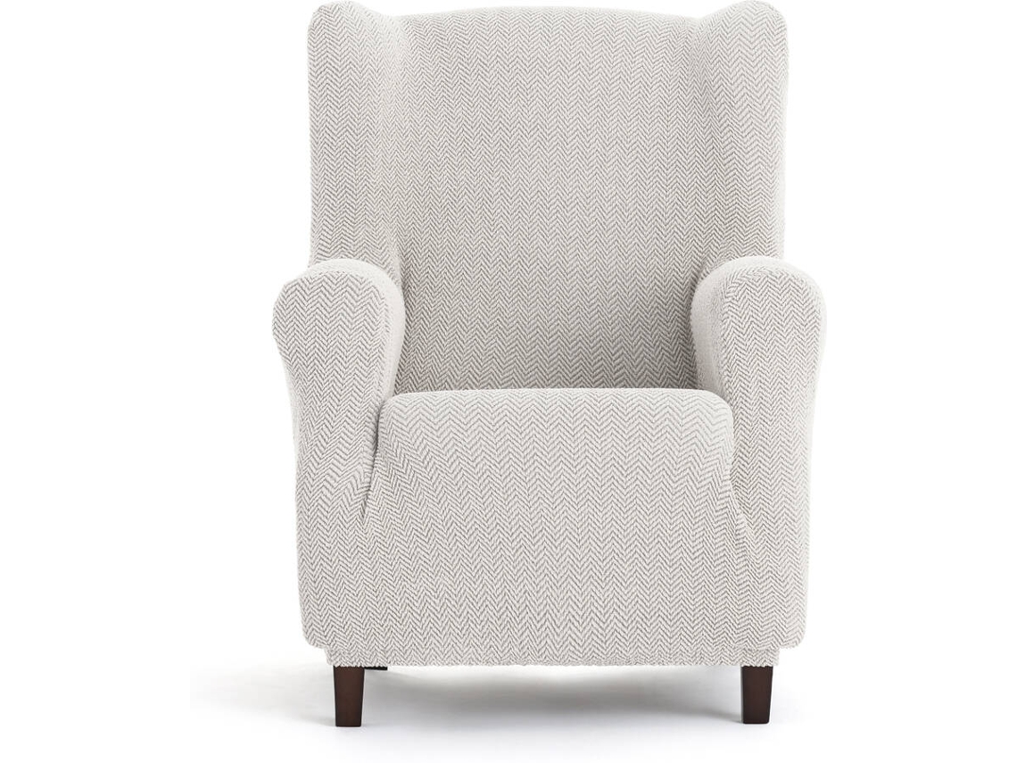 Funda de Sillón EYSA Premium Jaz Tejido Multielástico (100 x 80 x 120 cm - Poliéster y Algodón - Crudo)