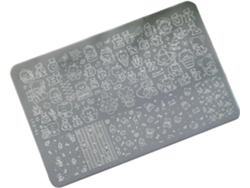 Adorable Placa De Estampado Portátil De Acero Inoxidable Para Manicuras Profesionales.