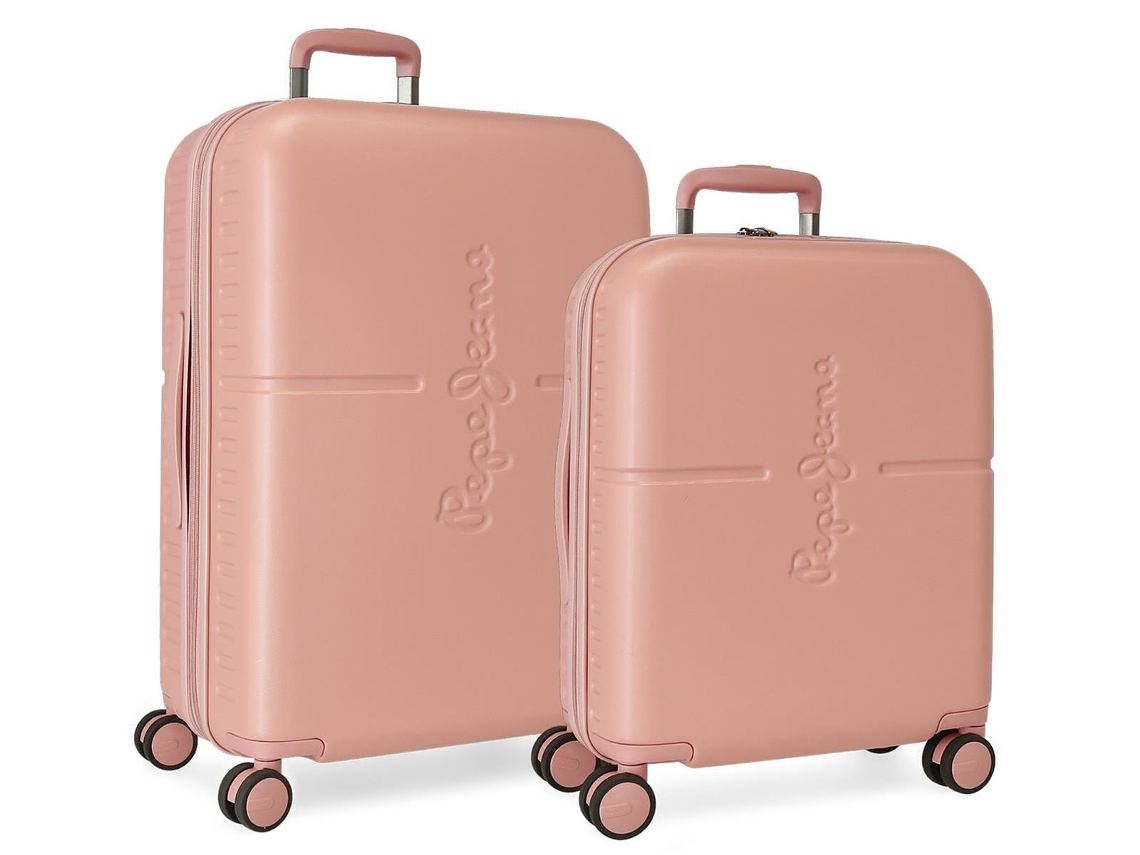 Juego de Maletas ABS Rígida Highlight PEPE JEANS Rosa (48x70x28cm - 79 L)