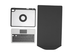 Funda con teclado inalámbrico, panel táctil y portalápices, color negro para tableta iOS Pro de 11 pulgadas, color dorado claro