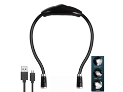 C2 Usb Lâmpada De Leitura Luz Noturna Pescoço Livro Luz Recarregável Mãos Livres Durável Led Para Tricô Camping Reparação De Iluminação De Trabalho