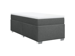 Maison Exclusive - Cama Box Spring Con Colchón Tela Gris Oscuro 100x200 Cm