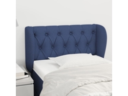 Cabecero De Tela Azul 83x23x78/88 Cm