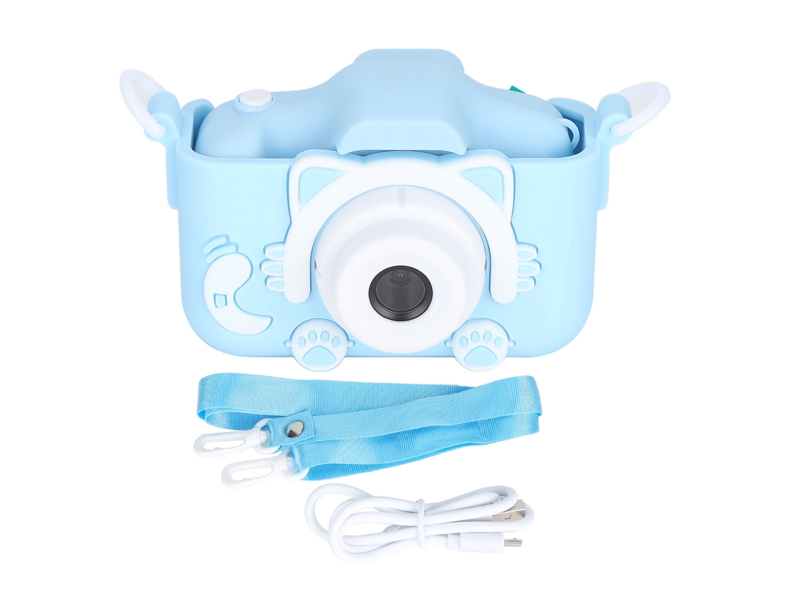 Minicámara Digital De 12 Mp Con Doble Cámara Y Pantalla Ips Para Niños - Azul
