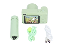 Cámara Digital 2.4 Pulgadas Pantalla Ips 8x Zoom Lentes Duales Autofocus Para Vlogging Y Fotografía Verde