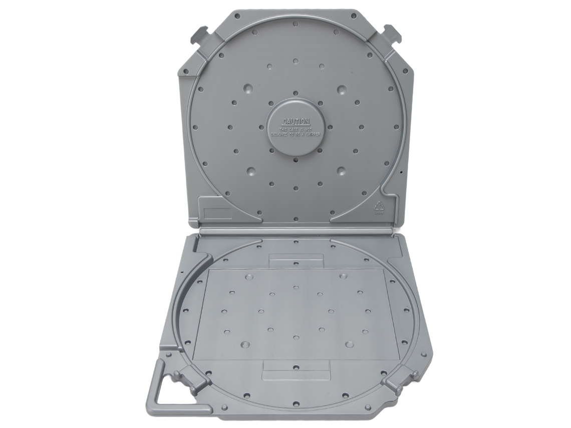 Caja De Almacenamiento Para Rollo De Cinta Adhesiva Vacío De 10 Pulgadas, Resistente A Los Arañazos Con Protección Completa, Color Gris.