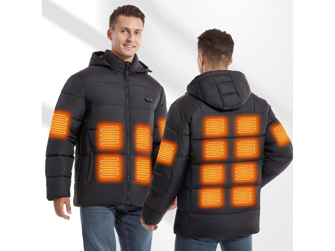 Verde Militar g tengoo Hj-15g Jaqueta 15 Áreas Aquecidas Carregamento Usb Tamanho Grande Inverno Caminhadas Camping Aquecimento Elétrico