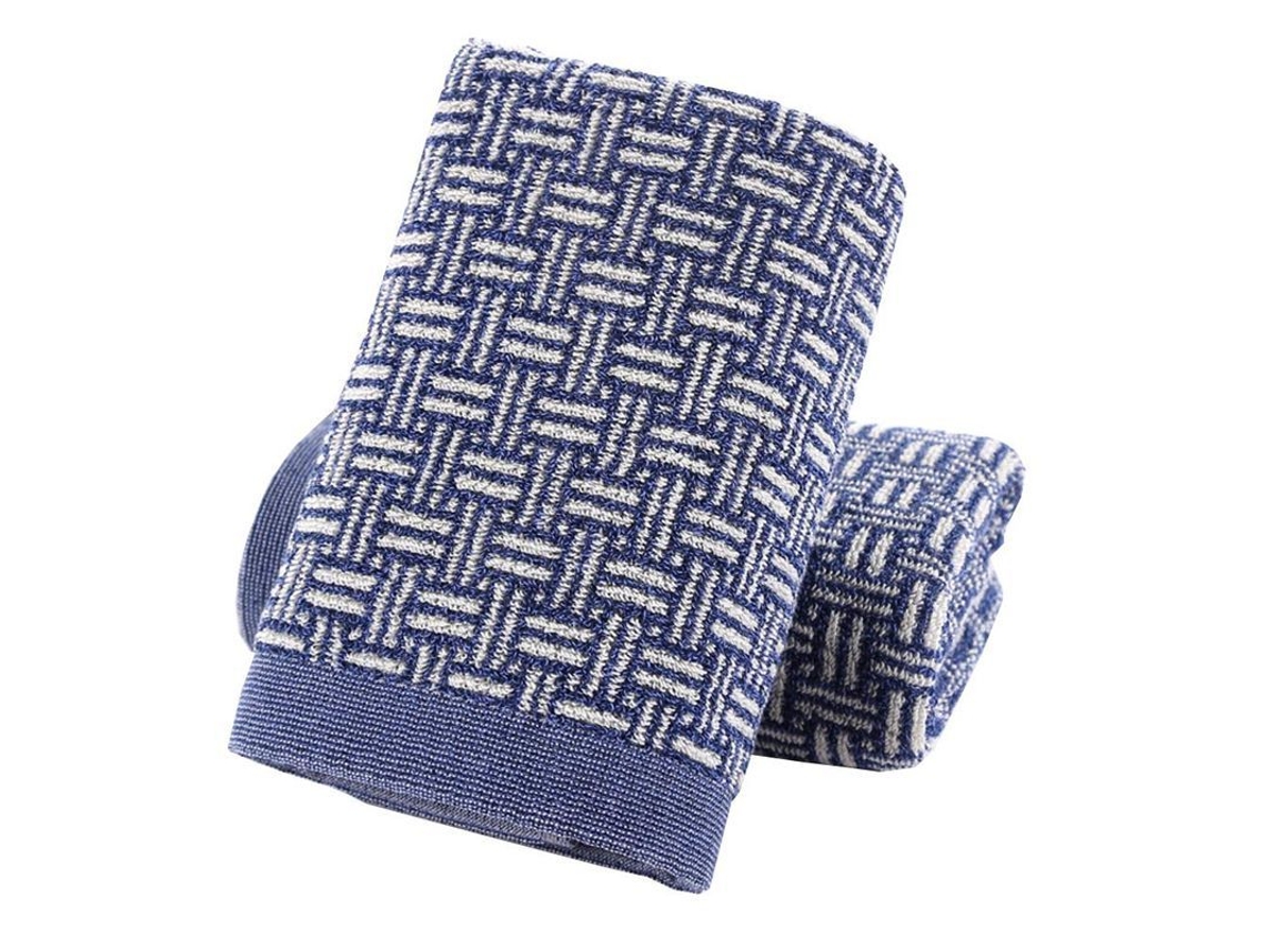 Juego De 2 Toallas De Baño De Algodón A Rayas, Suaves Y Absorbentes, De 34 X 74 Cm (azul).
