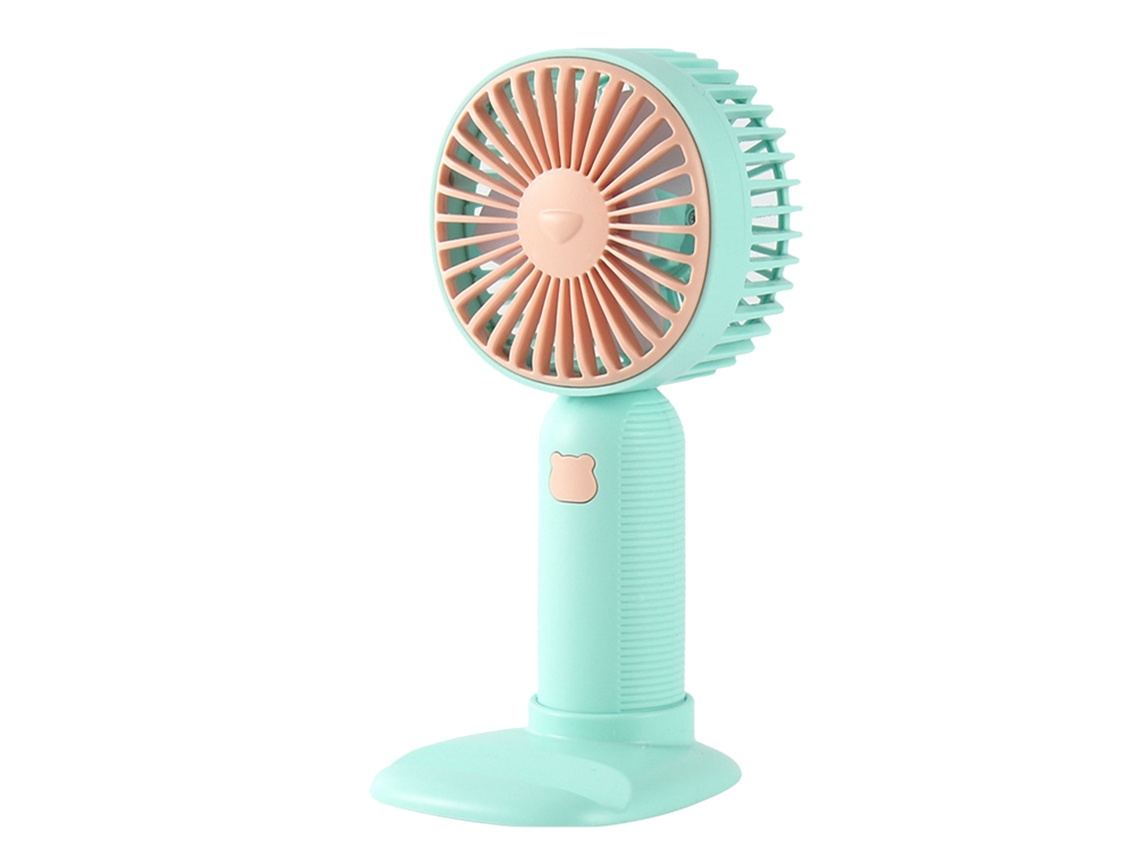 Ventilador Usb Portátil Con Base, 400 Mah, Silencioso, Recargable, Para Escritorio, Hogar, Viajes, Verde