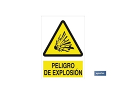 Señal poliestireno 420x297 mm. peligro de explosión