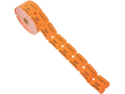 Rollo De Papel Naranja Para Boletos De Rifa Y Lotería, 1000 Unidades, Agradable Al Tacto.