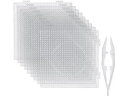 Tablero Perforado Para Cuentas Termoadhesivas, Plástico Grande, Kit De Tablero Termoadhesivo Cuadrado