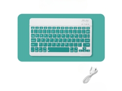 Teclado inalámbrico Bluetooth Yuysan de 10 pulgadas, color verde oscuro (inglés/portugués)