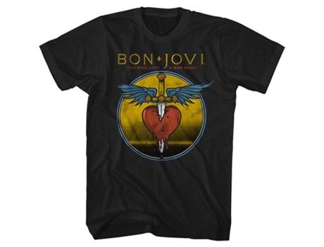 Camiseta ROCKINSTONE Bon Jovi You Give Love A Bad Name (XL)